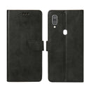 Rixus Bookcase For Samsung Galaxy A40 Black
