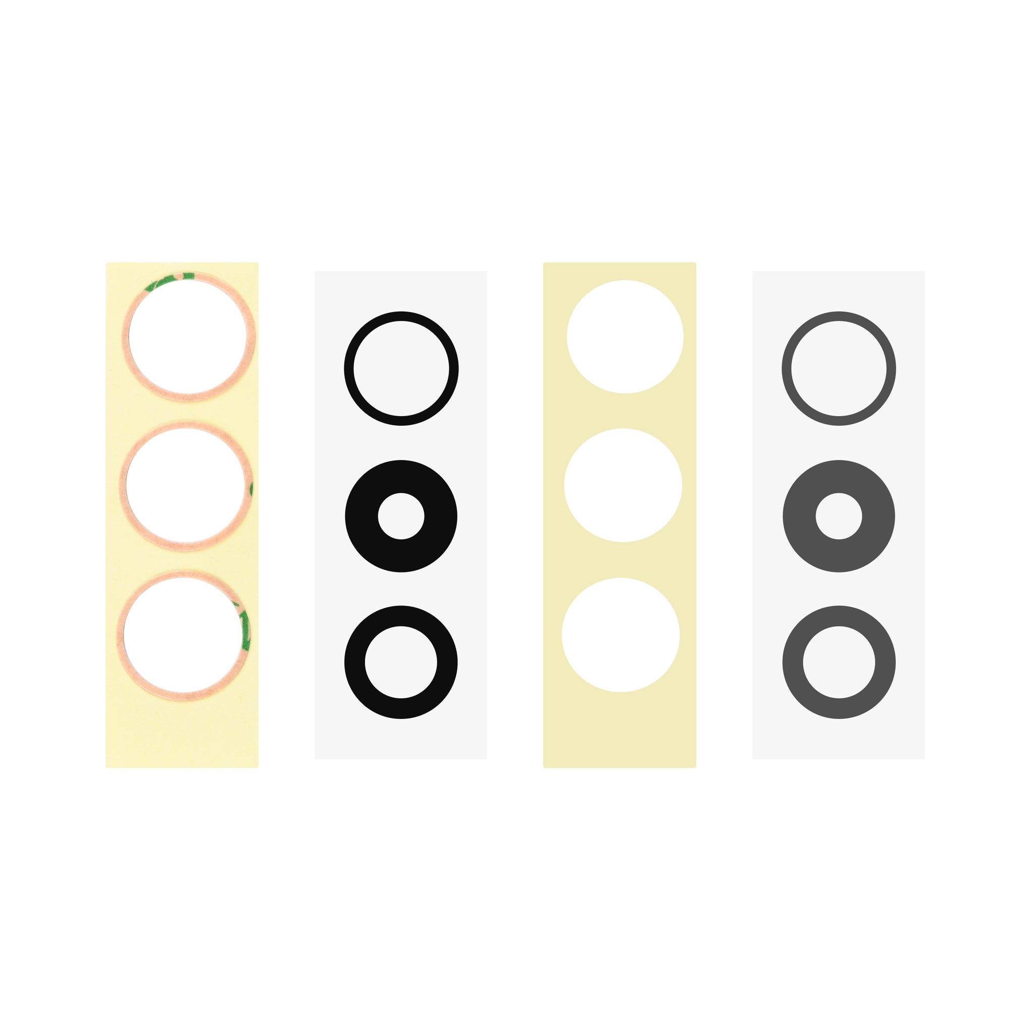 For Apple iPhone 15 Pro Camera Lens Cover Set Black OEM