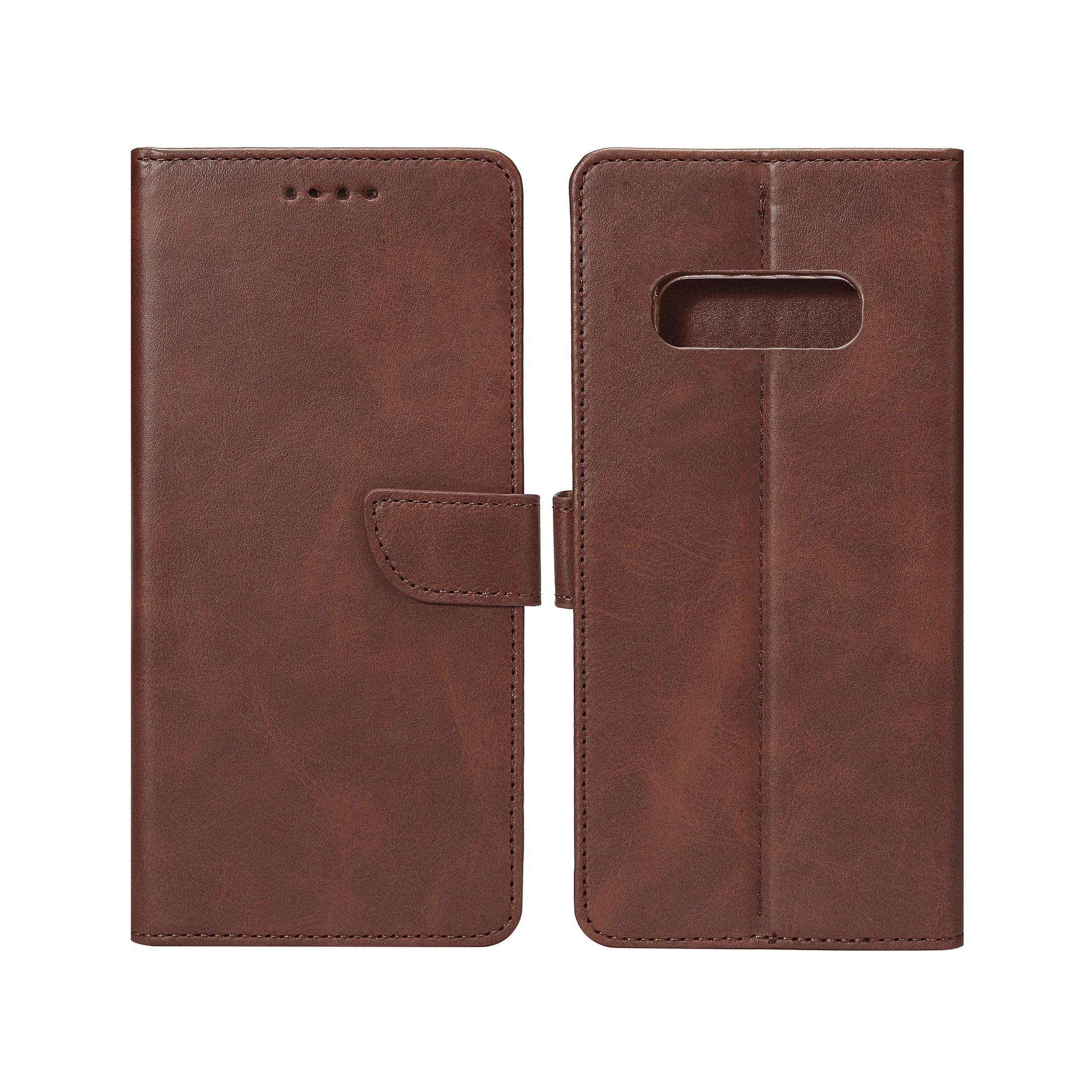 Rixus Bookcase For Samsung Galaxy Note 8 Gold Brown