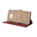 Rixus Bookcase For Samsung Galaxy S7 Edge Dark Red