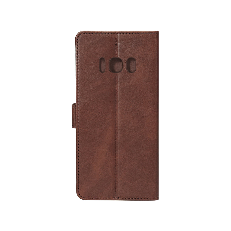 Rixus Bookcase For Samsung Galaxy S8 Brown