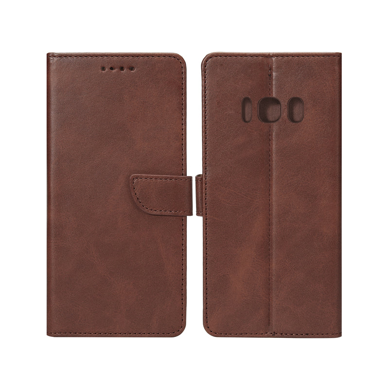 Rixus Bookcase For Samsung Galaxy S8 G950F Brown