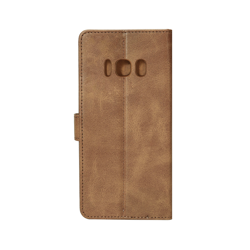 Rixus Bookcase For Samsung Galaxy S8 Light Brown