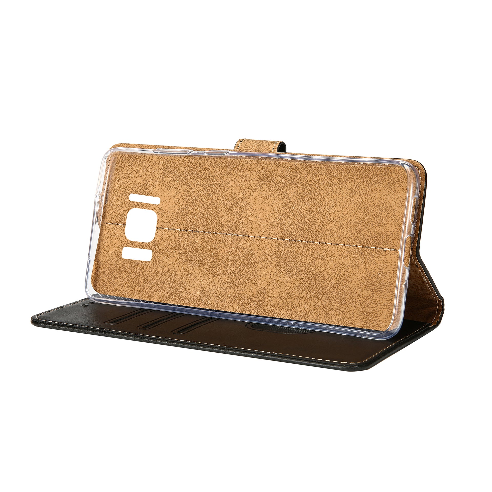 Rixus Bookcase For Samsung Galaxy S8 Plus Black