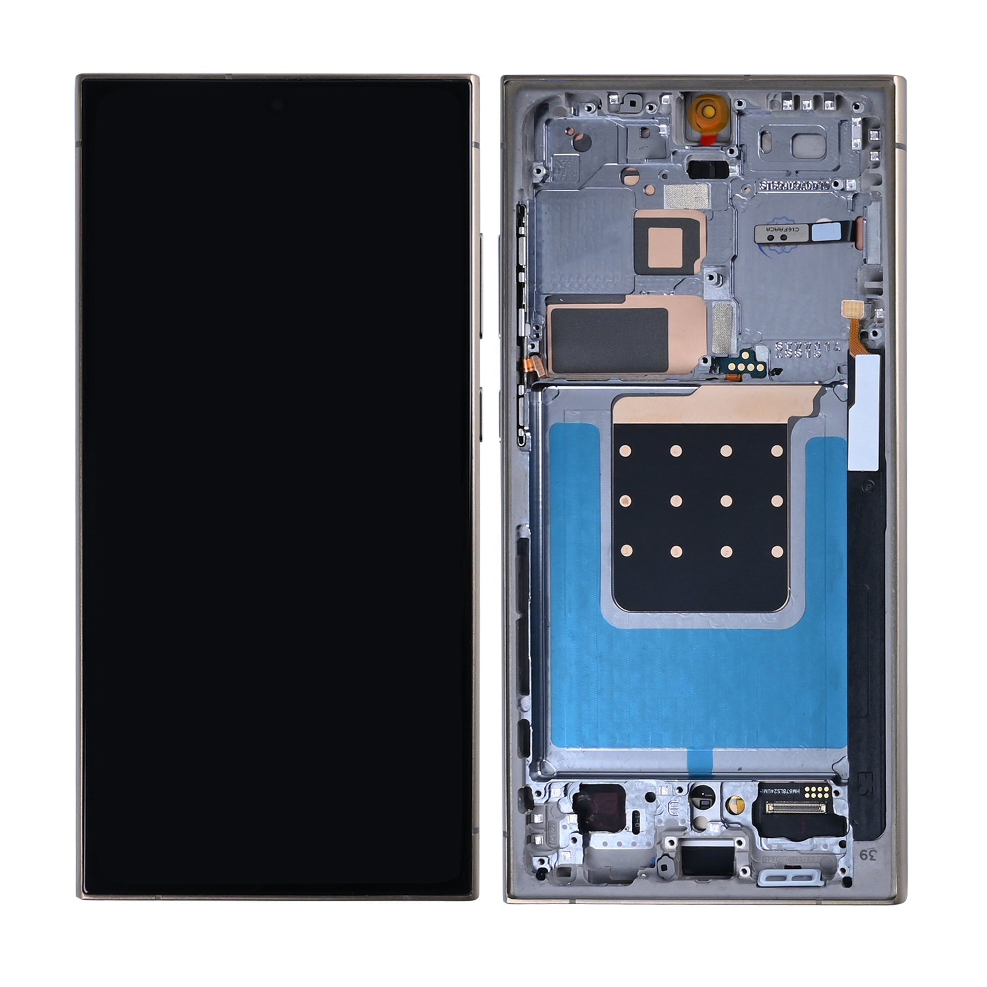 Samsung Galaxy S24 Ultra S928B Display And Digitizer With Frame Titanium Yellow Soft-OLED