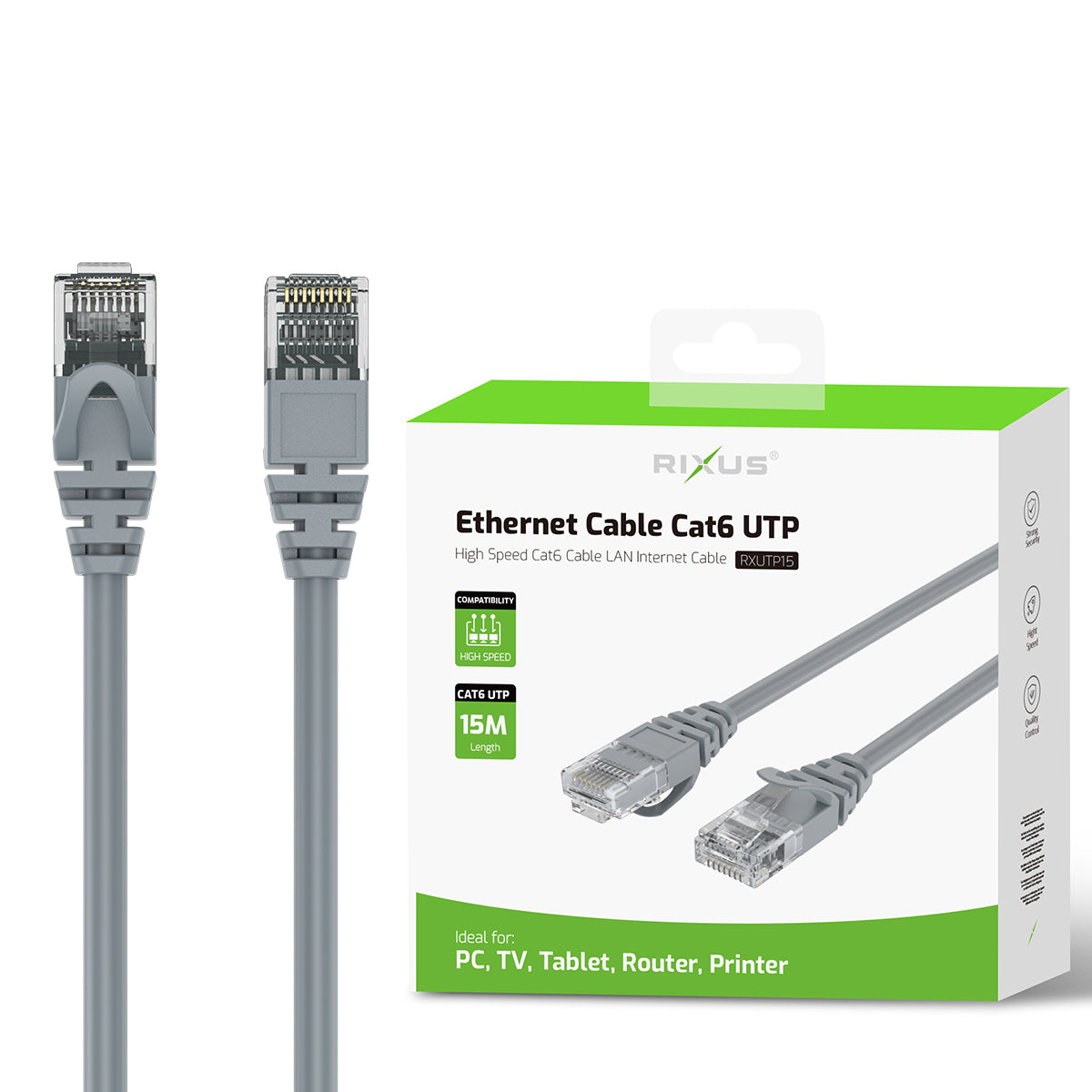 Rixus RXUTP15 Ethernet Cable Cat 6 UTP 15m