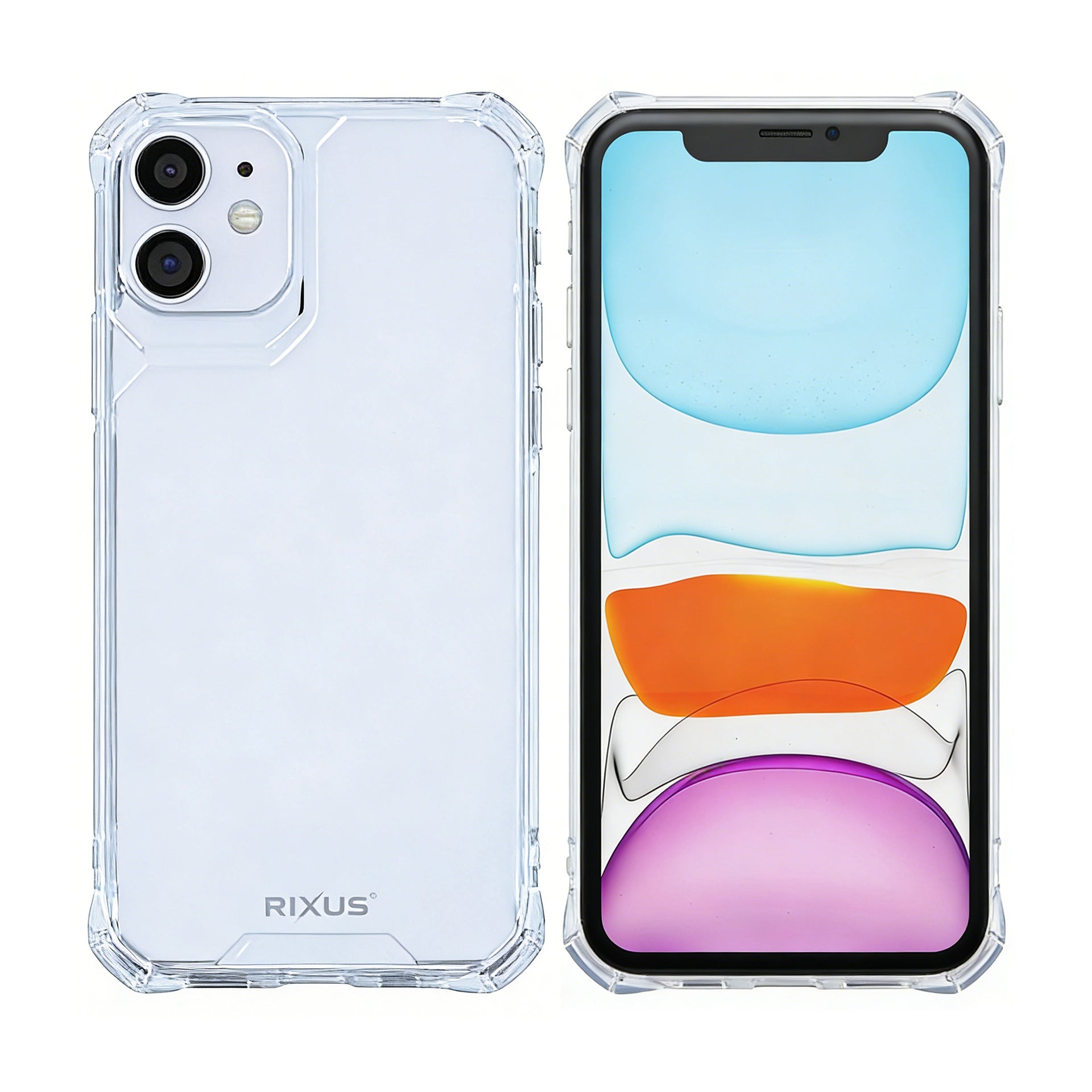 Rixus Armor-X Anti Shock Case For Apple iPhone 11 Transparent
