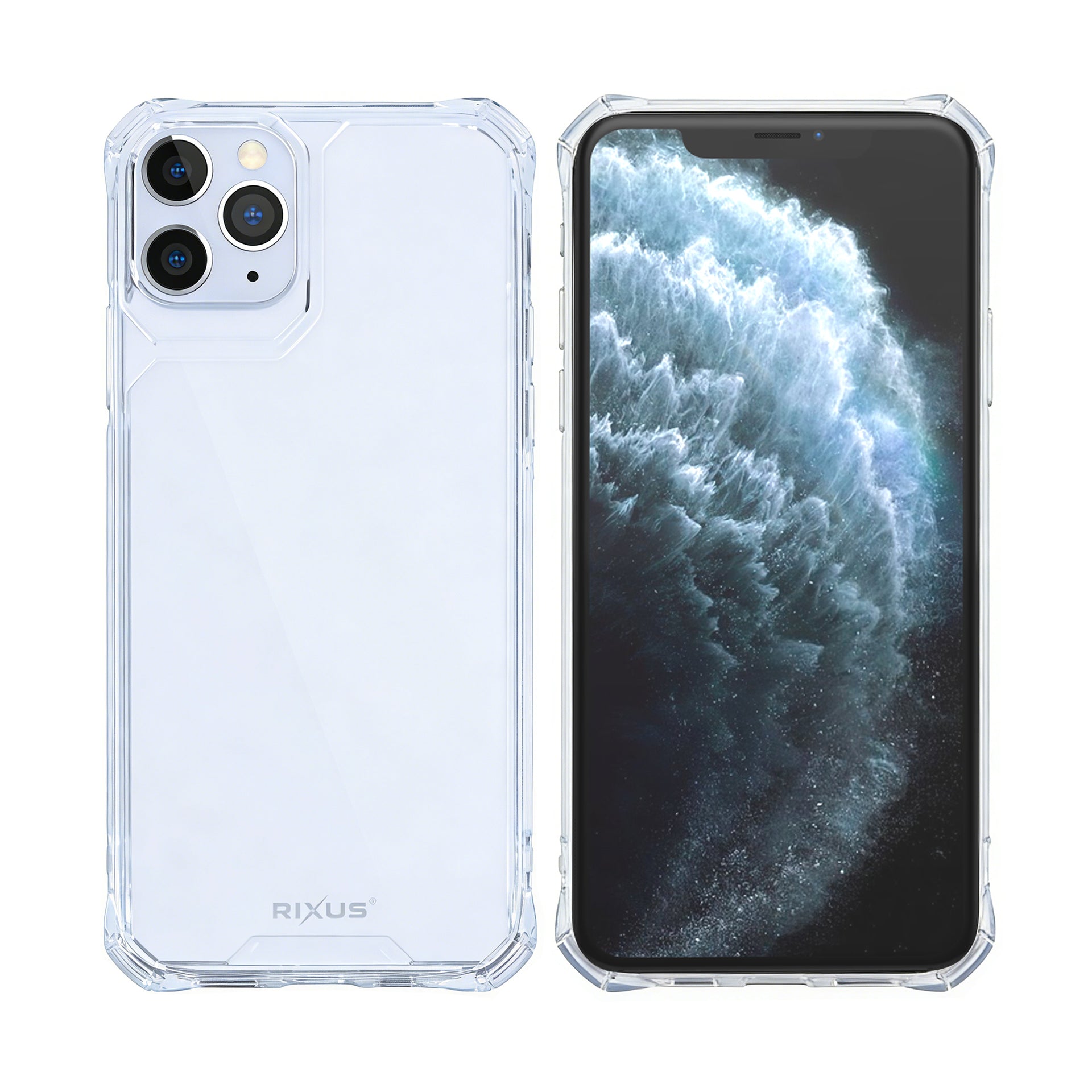 Rixus Armor-X Anti Shock Case For Apple iPhone 11 Pro Max Transparent