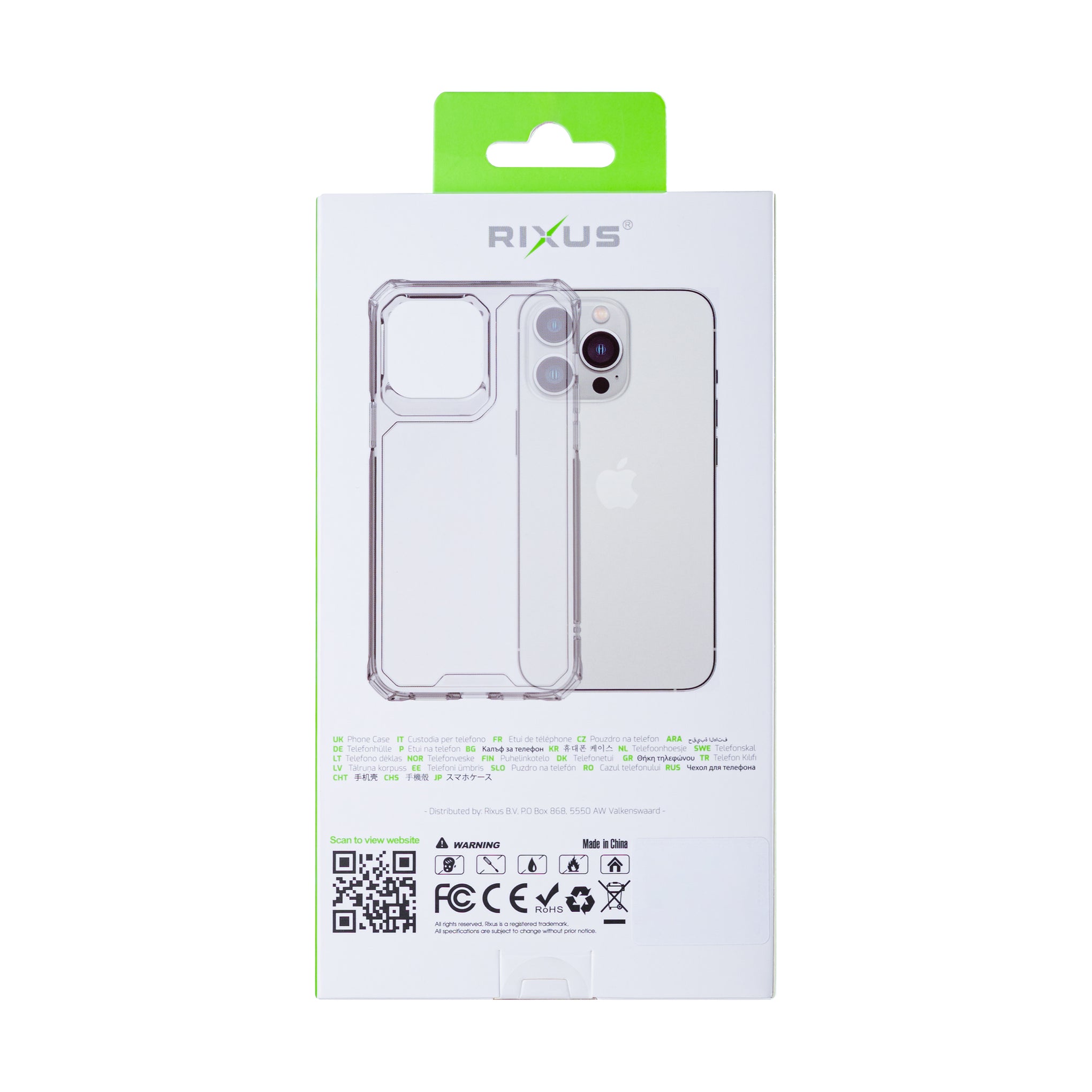 Rixus Armor-X Anti Shock Case For Apple iPhone 11 Pro Max Transparent