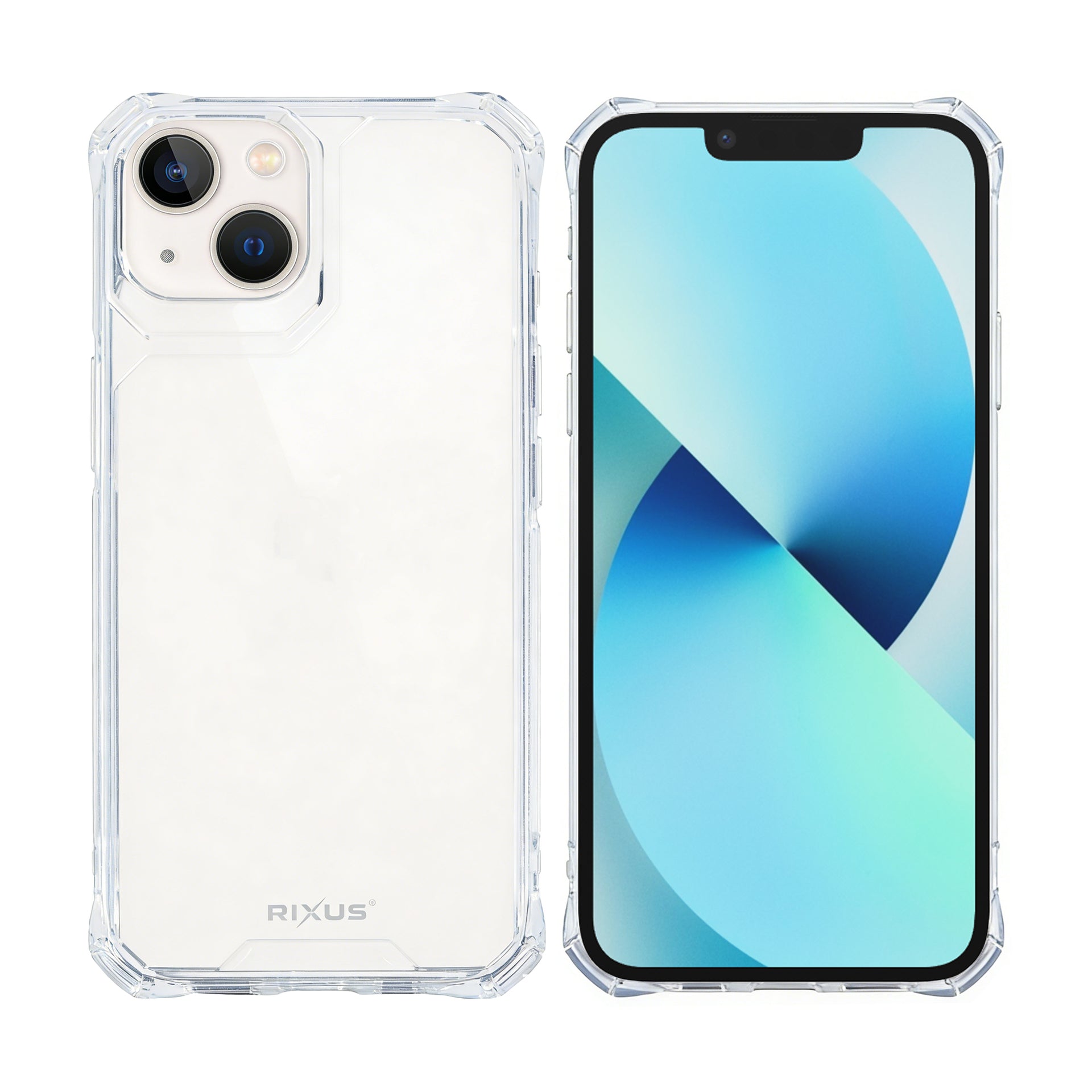 Rixus Armor-X Anti Shock Case For Apple iPhone 13 Transparent