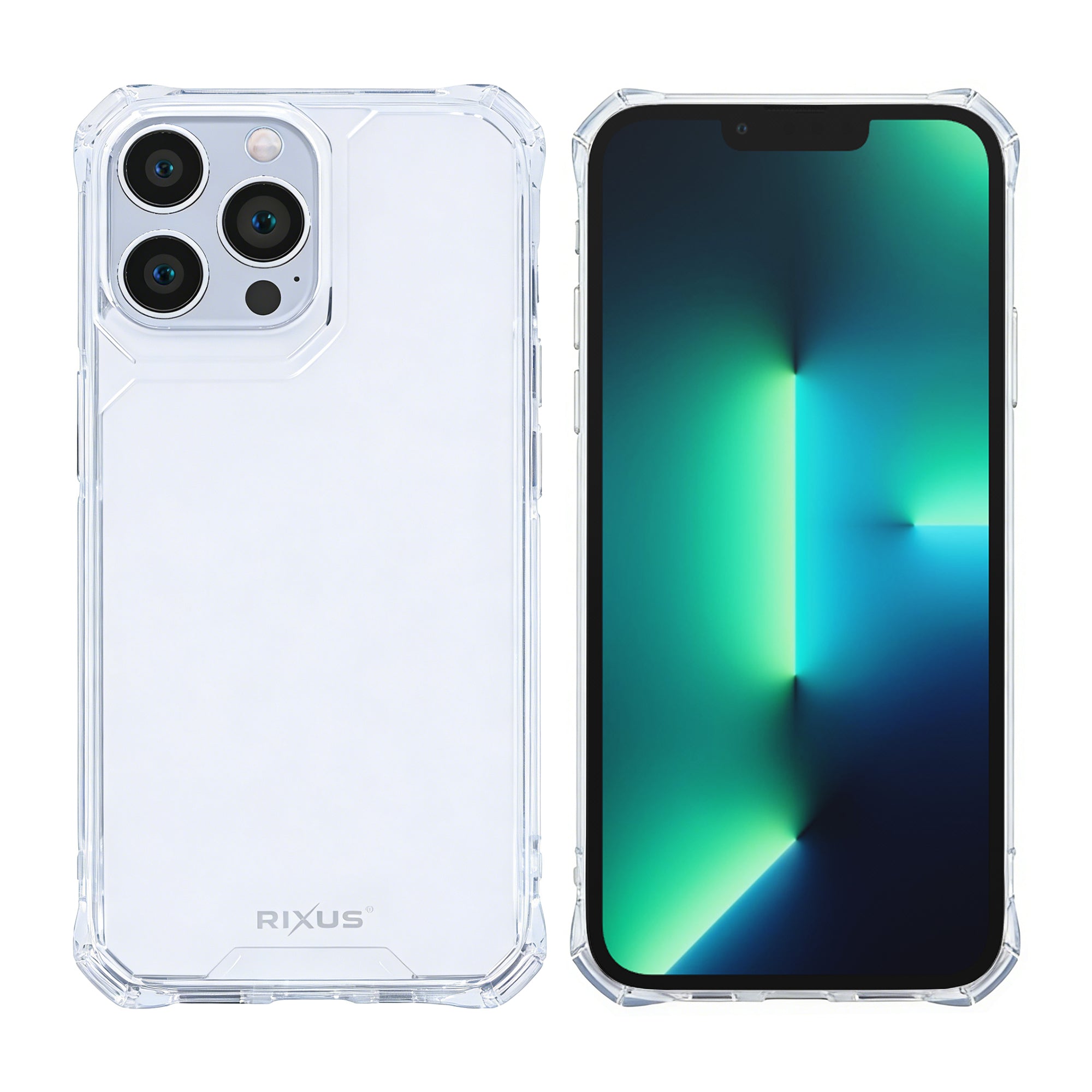 Rixus Armor-X Anti Shock Case For Apple iPhone 13 Pro Max Transparent