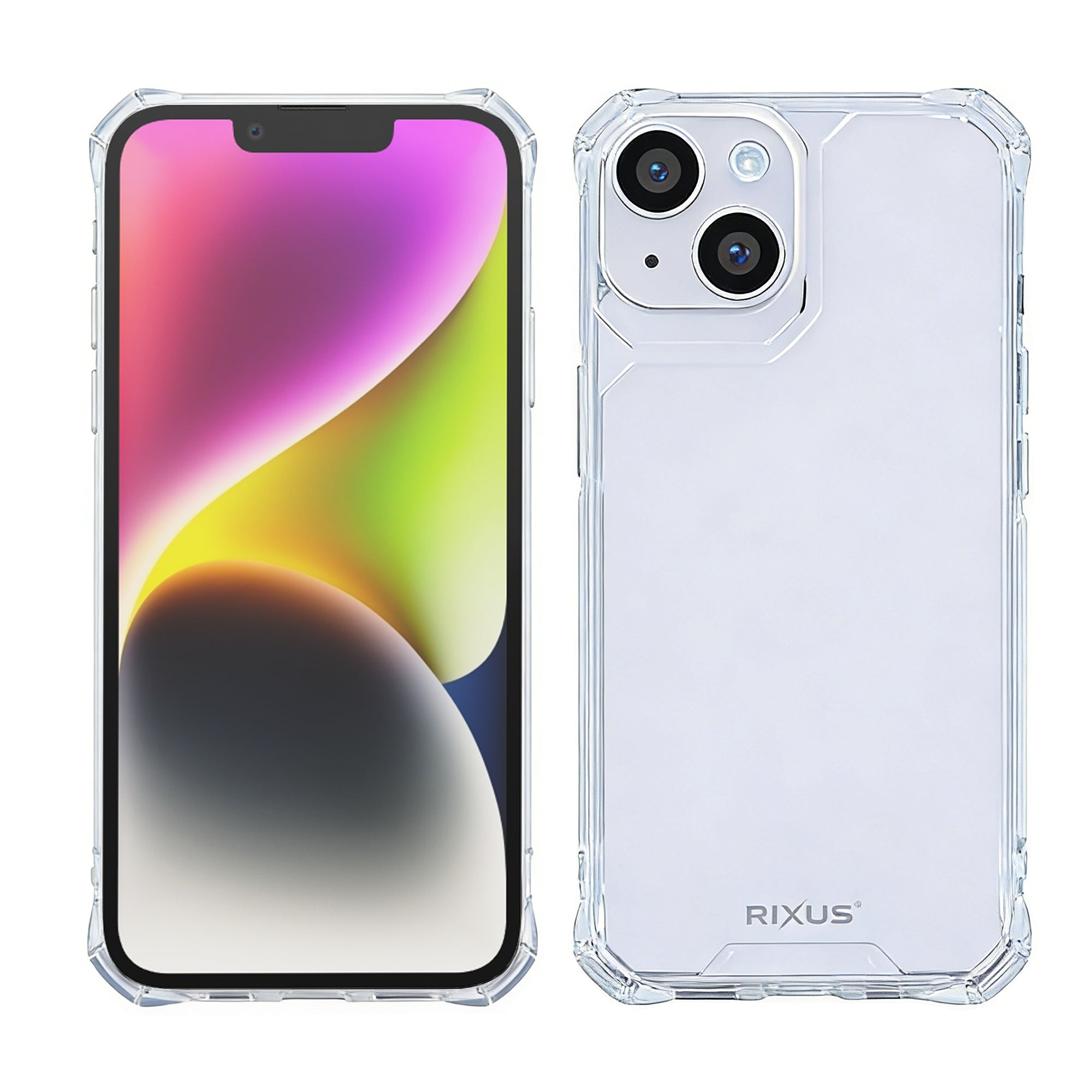 Rixus Armor-X Anti Shock Case For Apple iPhone 14 Transparent