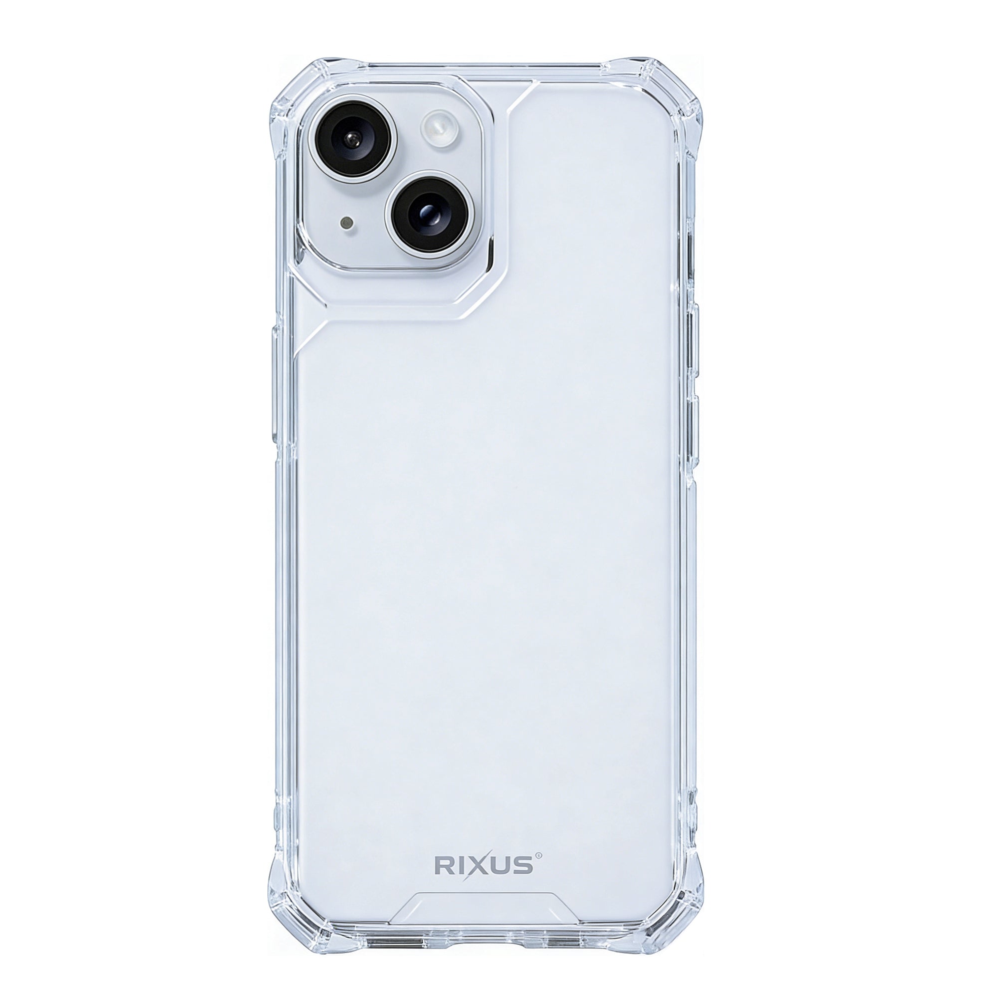 Rixus Armor-X Anti Shock Case For Apple iPhone 15 Plus Transparent