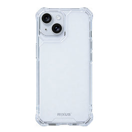 Rixus Armor-X Anti Shock Case For Apple iPhone 15 Plus Transparent