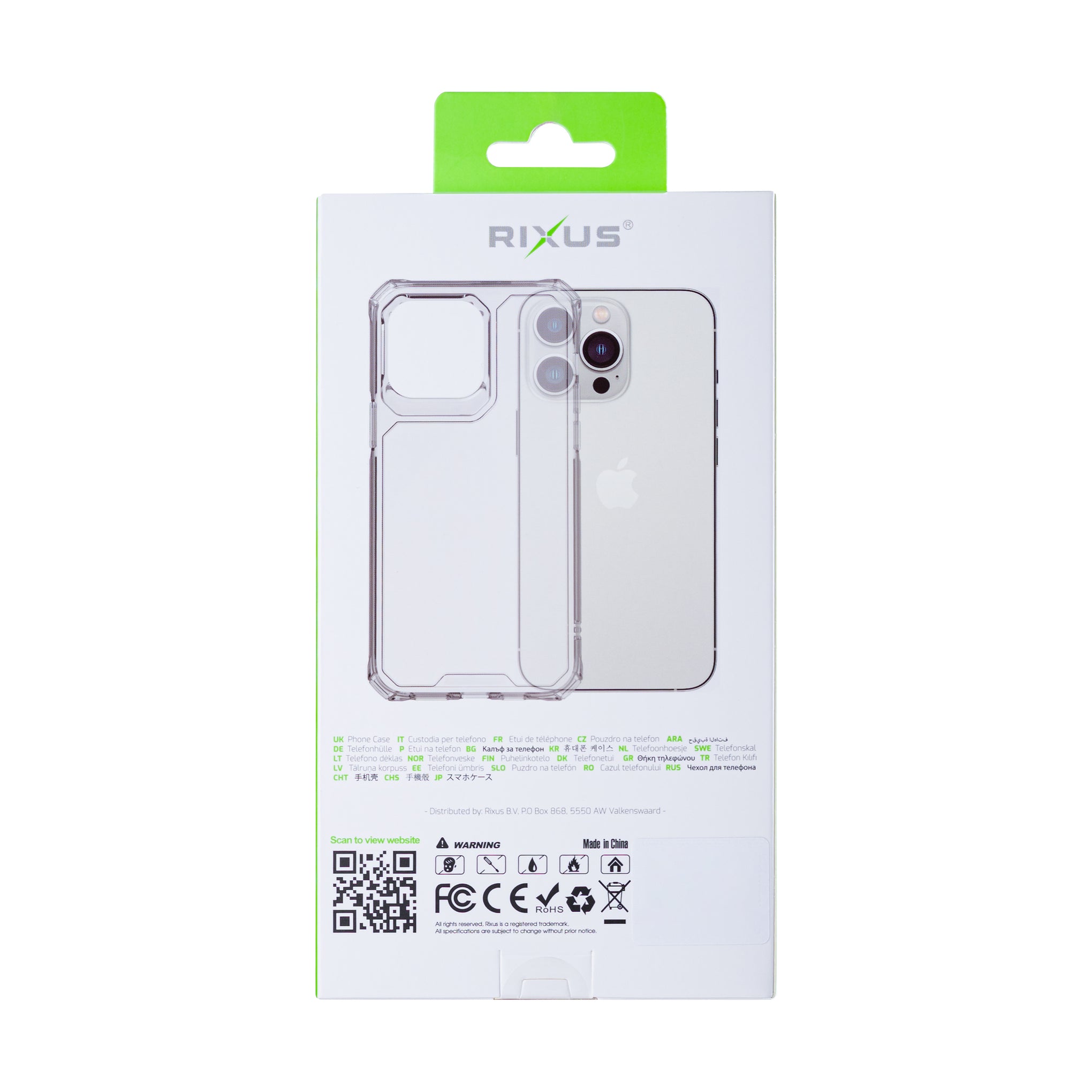 Rixus Armor-X Anti Shock Case For Apple iPhone 15 Pro Max Transparent