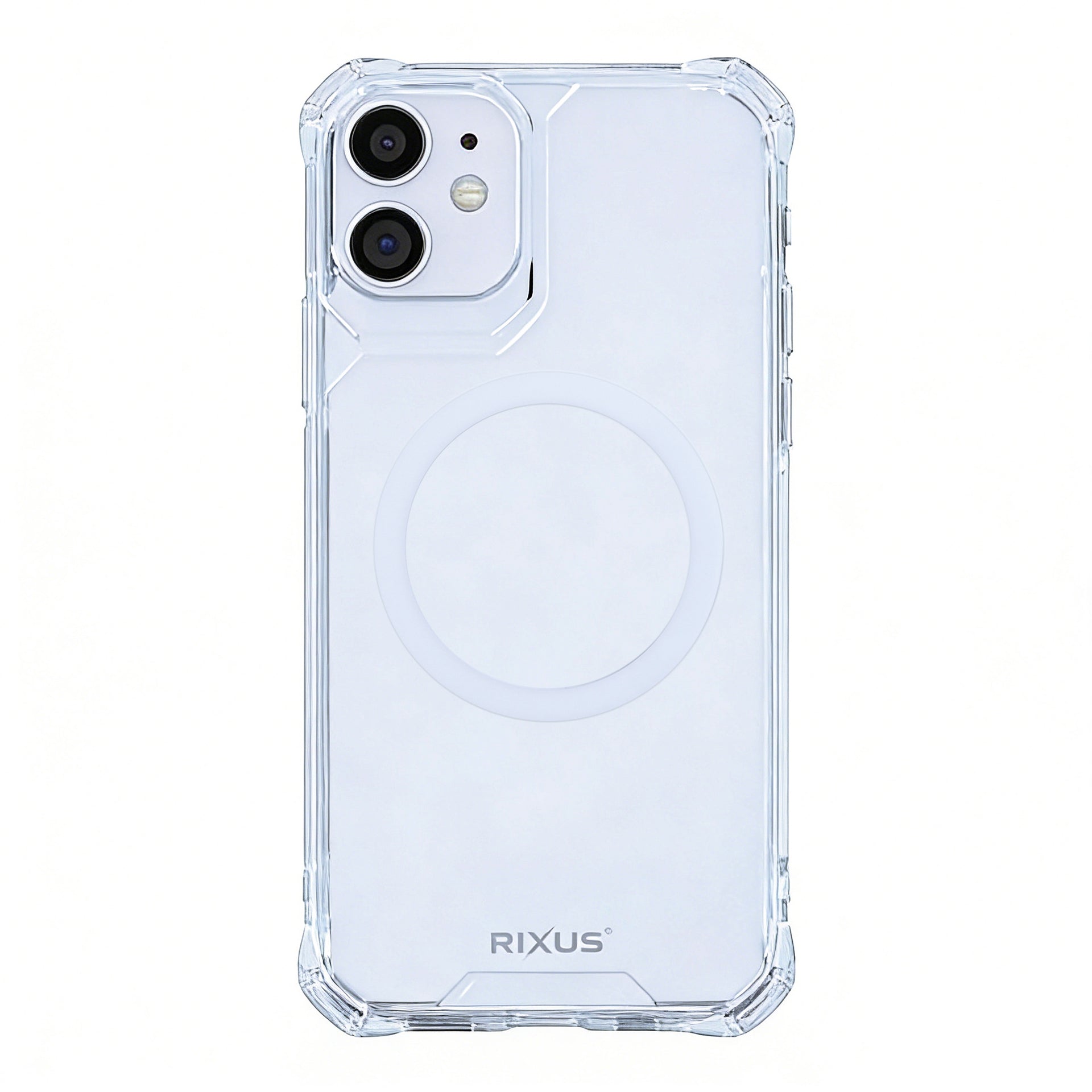 Rixus Armor-X Anti Shock Case With MagSafe Compatible For Apple iPhone 11 Transparent