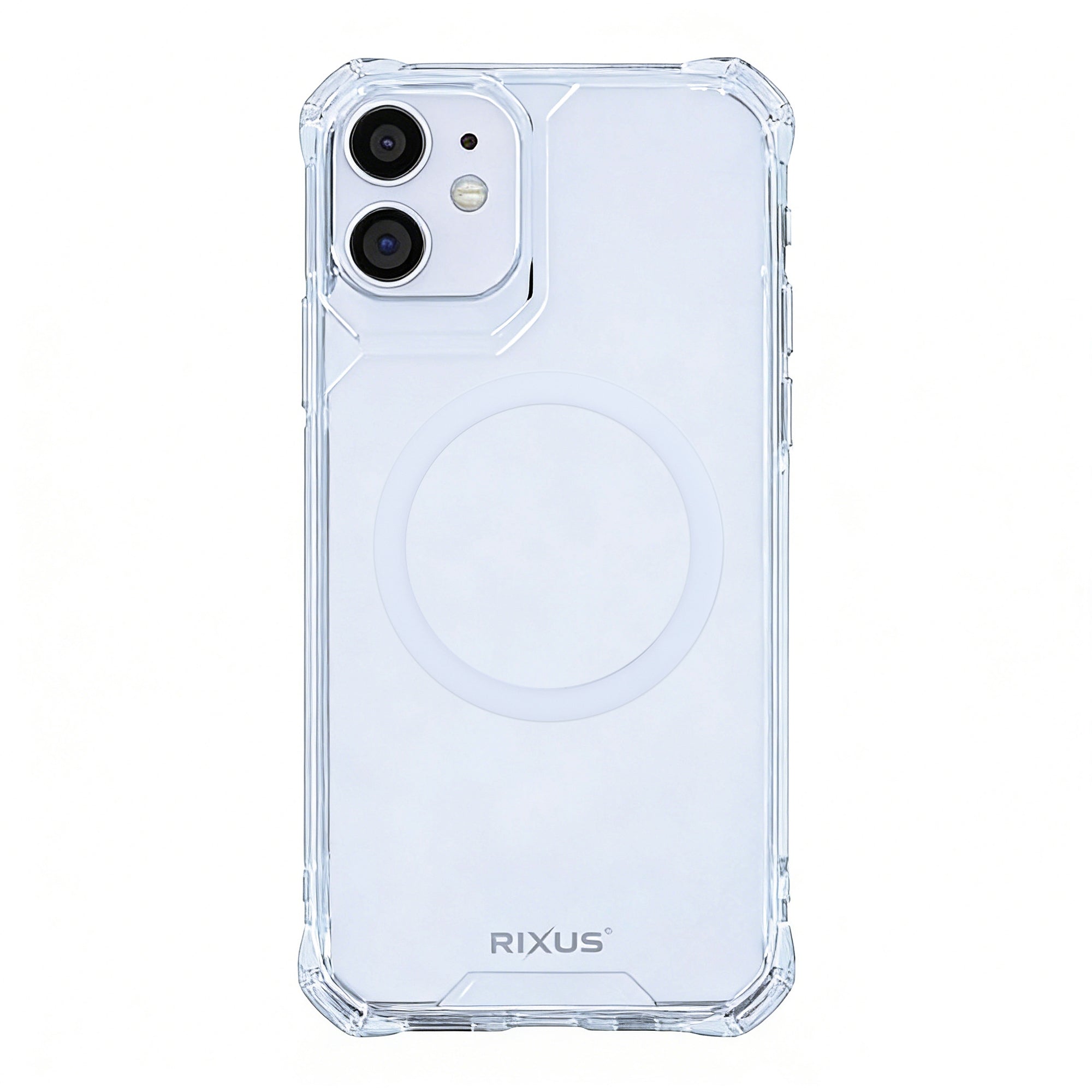 Rixus Armor-X Anti Shock Case With MagSafe Compatible For Apple iPhone 11 Transparent