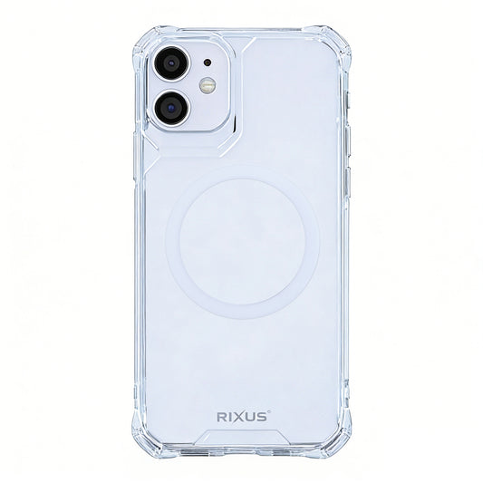 Rixus Armor-X Anti Shock Case With MagSafe Compatible For Apple iPhone 11 Transparent
