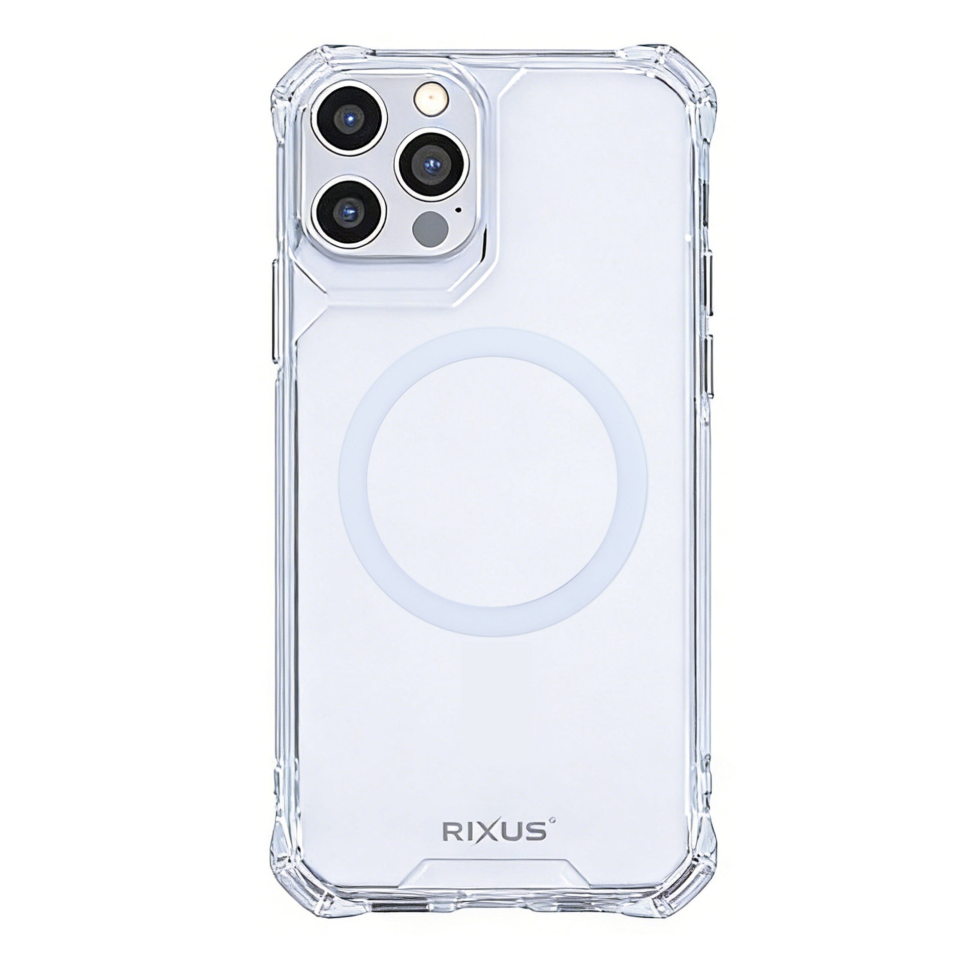 Rixus Armor-X Anti Shock Case With MagSafe Compatible For Apple iPhone 12, 12 Pro Transparent
