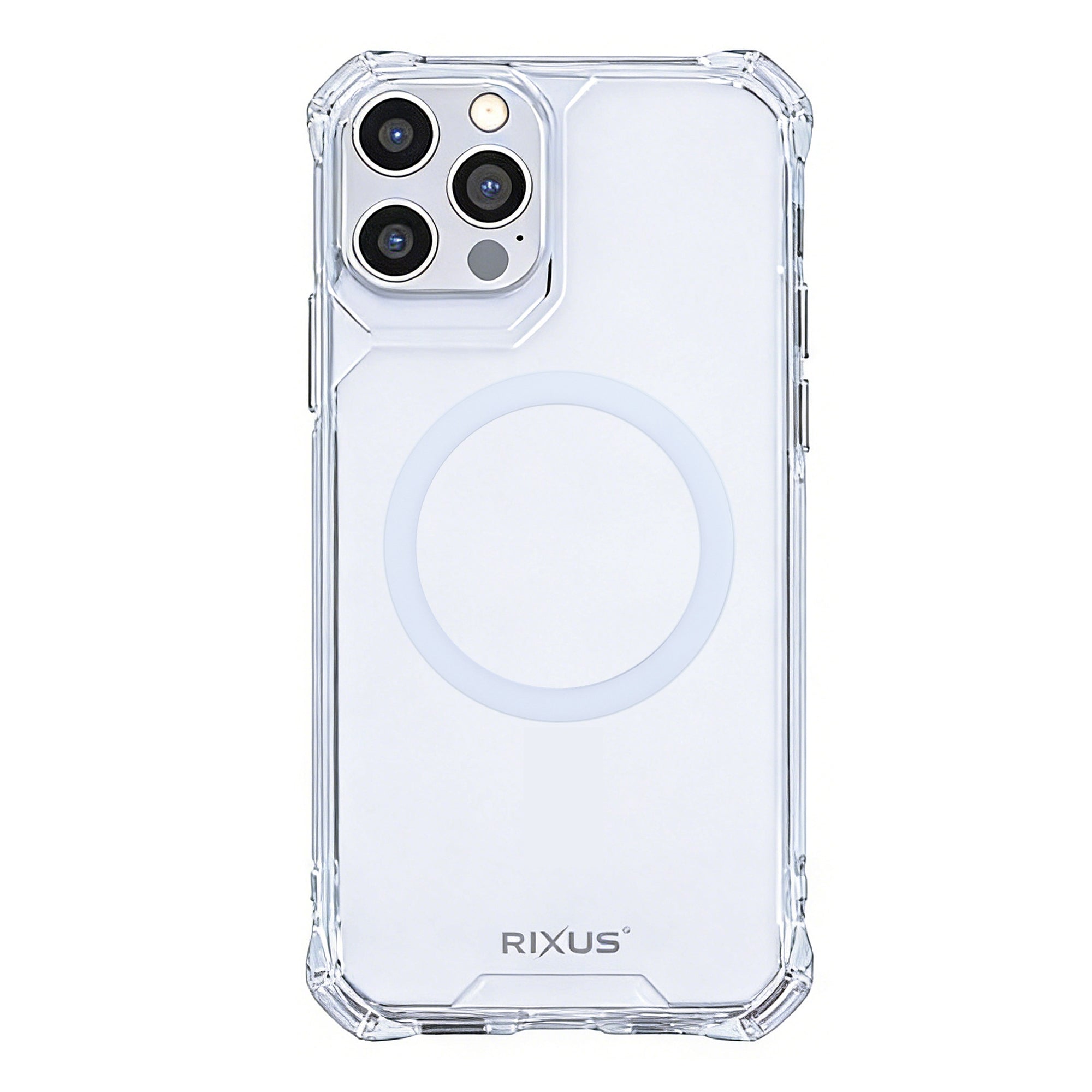Rixus Armor-X Anti Shock Case With MagSafe Compatible For Apple iPhone 12, 12 Pro Transparent