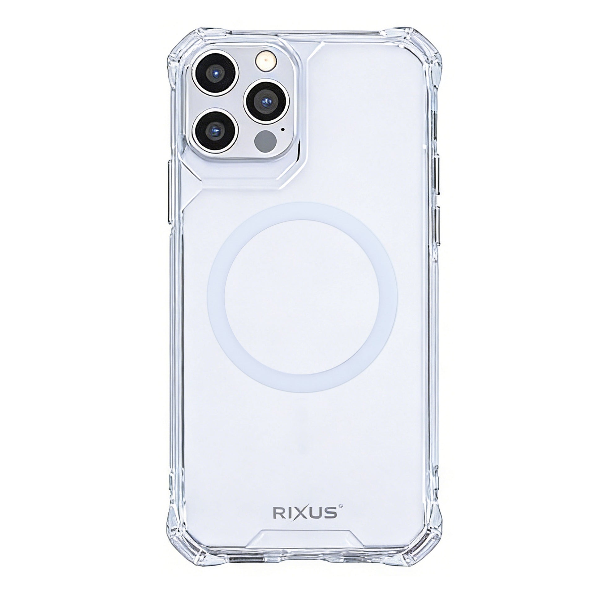 Rixus Armor-X Anti Shock Case With MagSafe Compatible For Apple iPhone 12 Pro Max Transparent