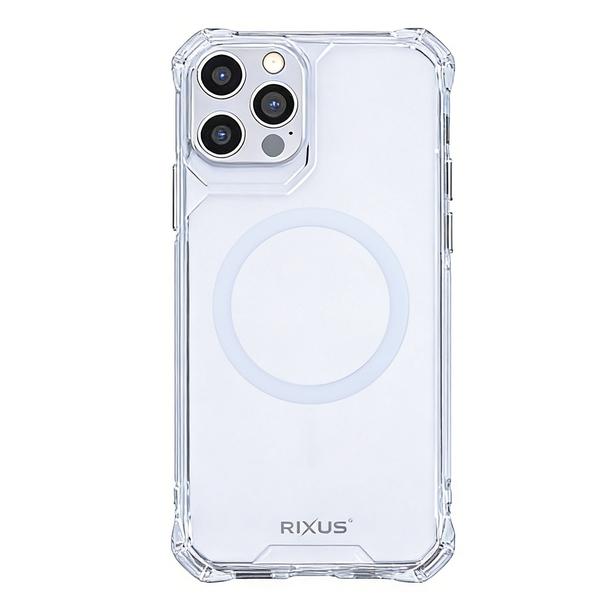 Rixus Armor-X Anti Shock Case With MagSafe Compatible For Apple iPhone 12 Pro Max Transparent