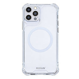 Rixus Armor-X Anti Shock Case With MagSafe Compatible For Apple iPhone 12 Pro Max Transparent