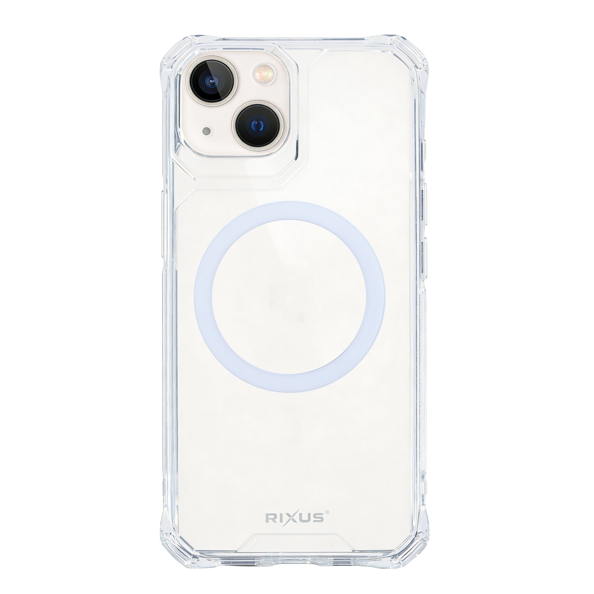 Rixus Armor-X Anti Shock Case With MagSafe Compatible For Apple iPhone 13 Transparent
