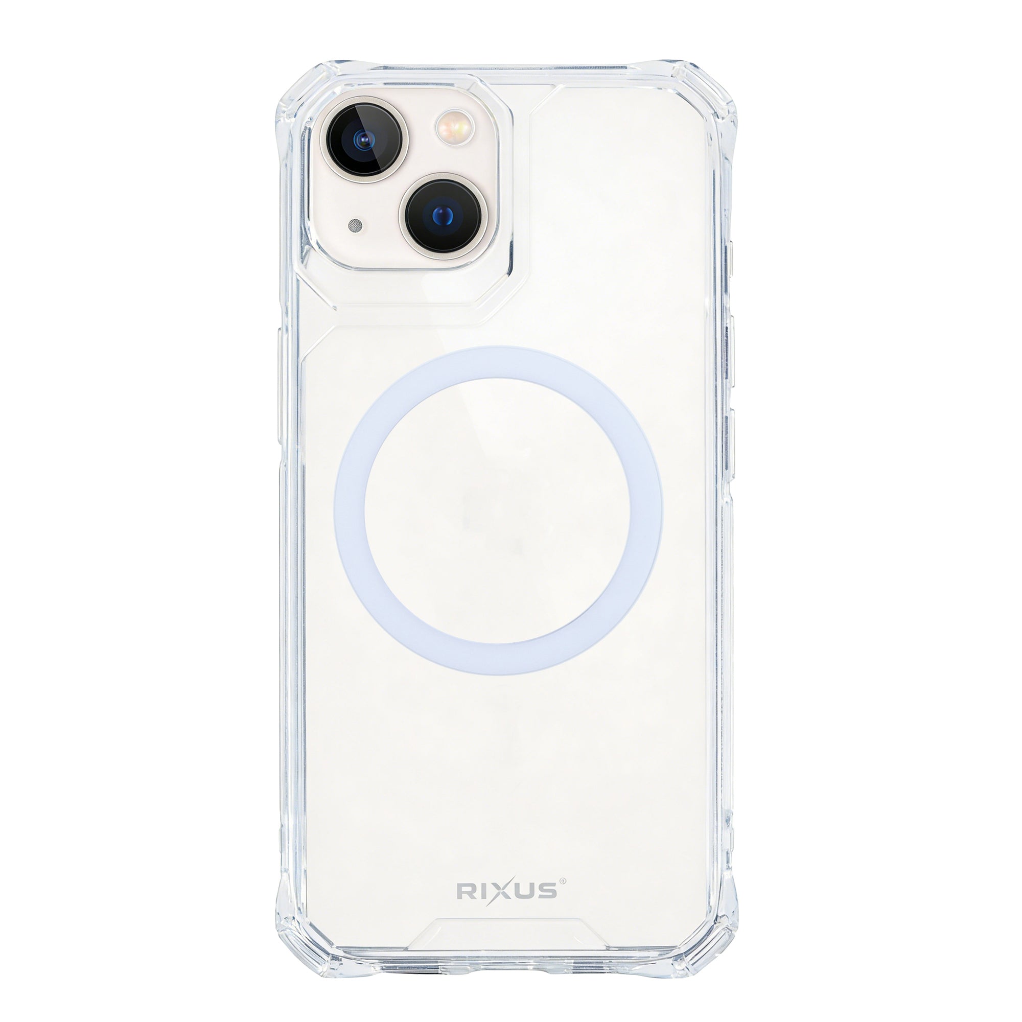 Rixus Armor-X Anti Shock Case With MagSafe Compatible For Apple iPhone 13 Transparent