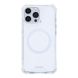 Rixus Armor-X Anti Shock Case With MagSafe Compatible For Apple iPhone 13 Pro Transparent