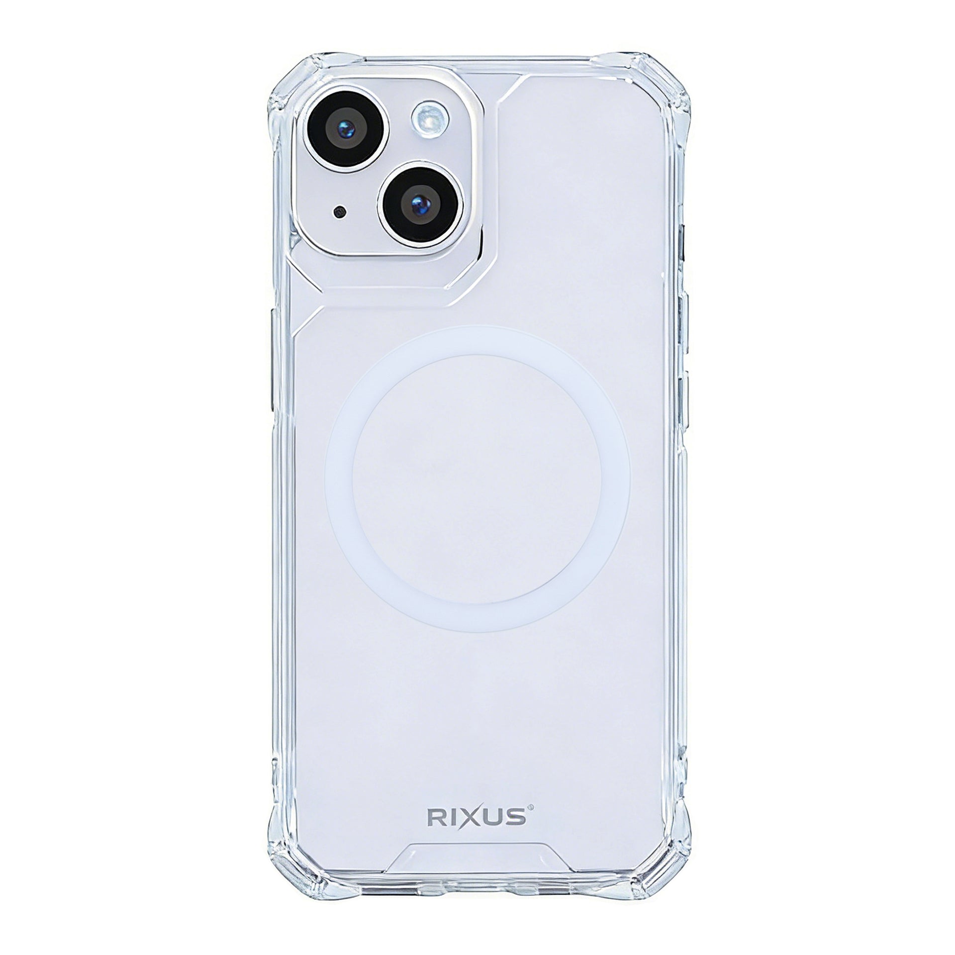 Rixus Armor-X Anti Shock Case With MagSafe Compatible For Apple iPhone 14 Transparent