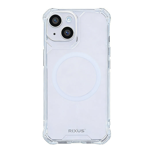 Rixus Armor-X Anti Shock Case With MagSafe Compatible For Apple iPhone 14 Transparent