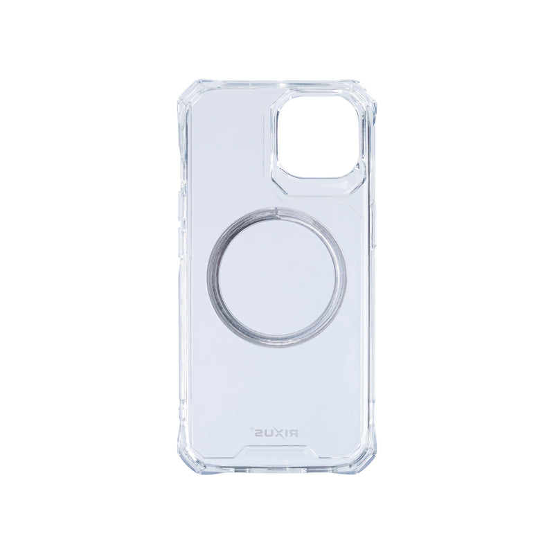 Rixus For iPhone 14 Plus Armor-X Anti Shock Case With MagSafe Transparent
