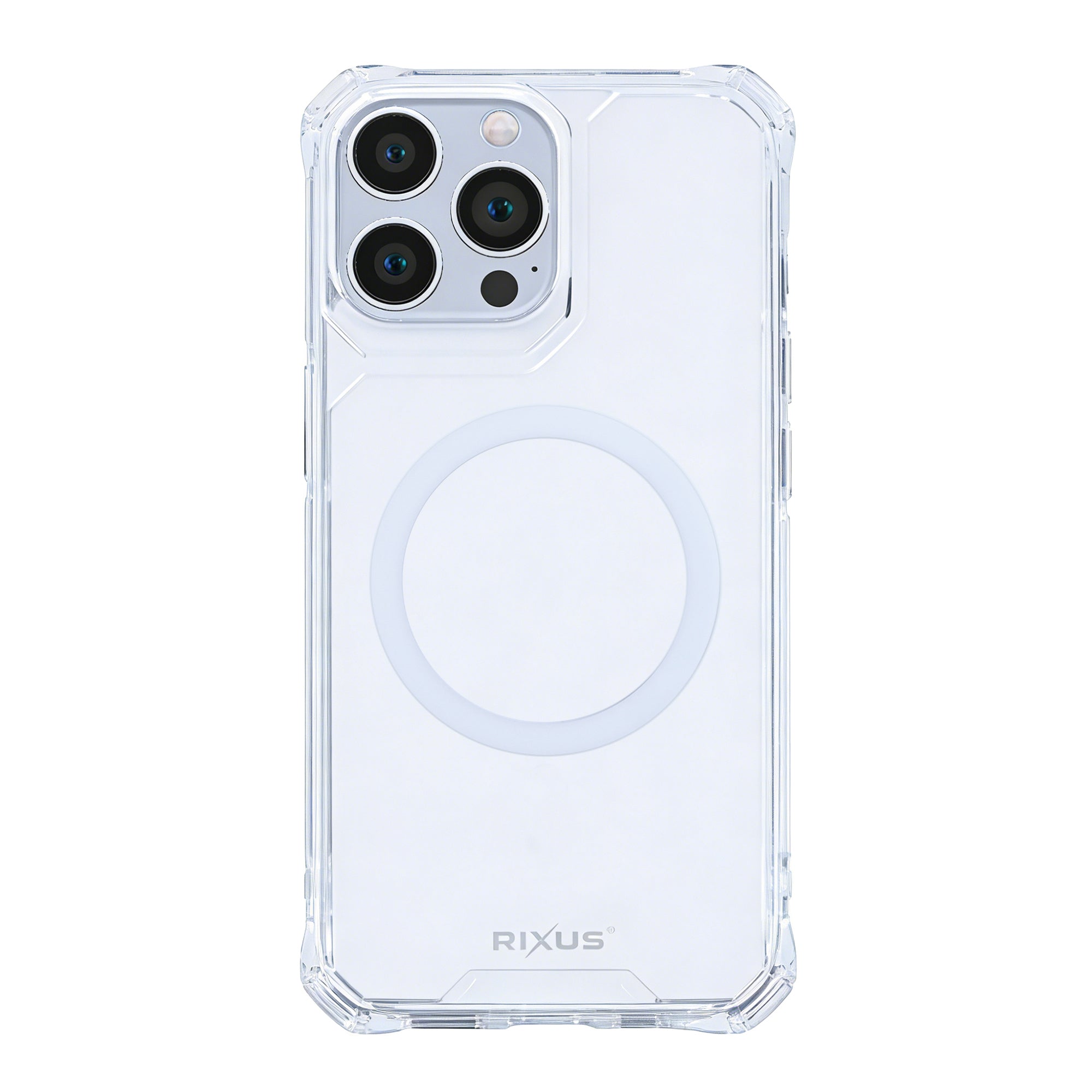 Rixus Armor-X Anti Shock Case With MagSafe Compatible For Apple iPhone 14 Pro Transparent