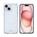 Rixus Armor-X Anti Shock Case With MagSafe Compatible For Apple iPhone 15 Plus Transparent