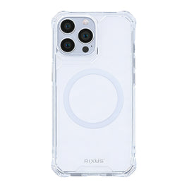 Rixus Armor-X Anti Shock Case With MagSafe Compatible For AppleiPhone 15 Pro Transparent