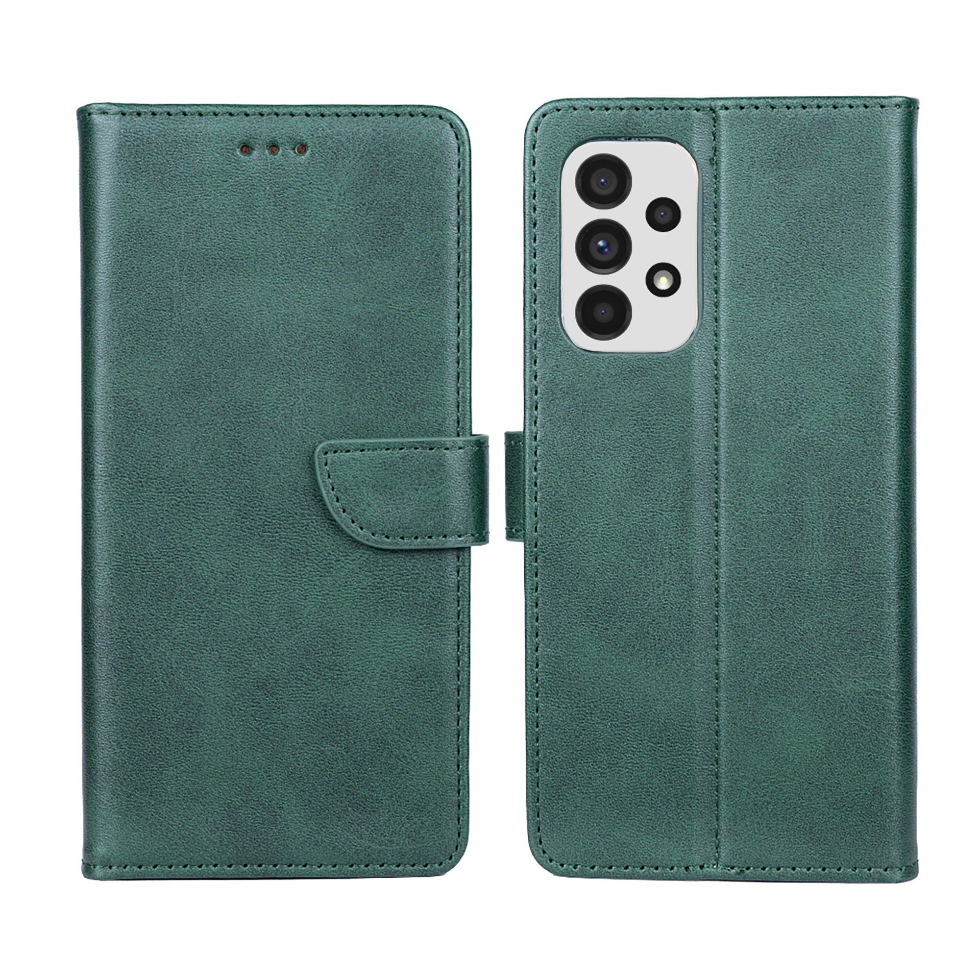 Rixus Bookcase For Samsung Galaxy A53 5G Dark Green