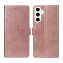 Rixus Bookcase For Samsung Galaxy S23 FE Pink