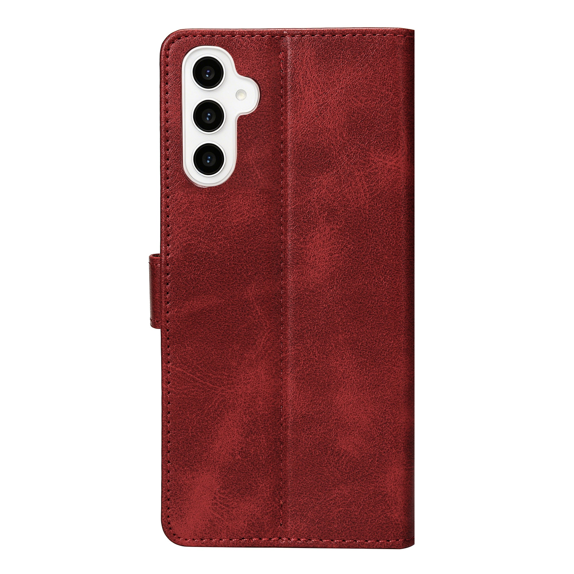 Rixus Bookcase For Samsung Galaxy S23 FE Dark Red