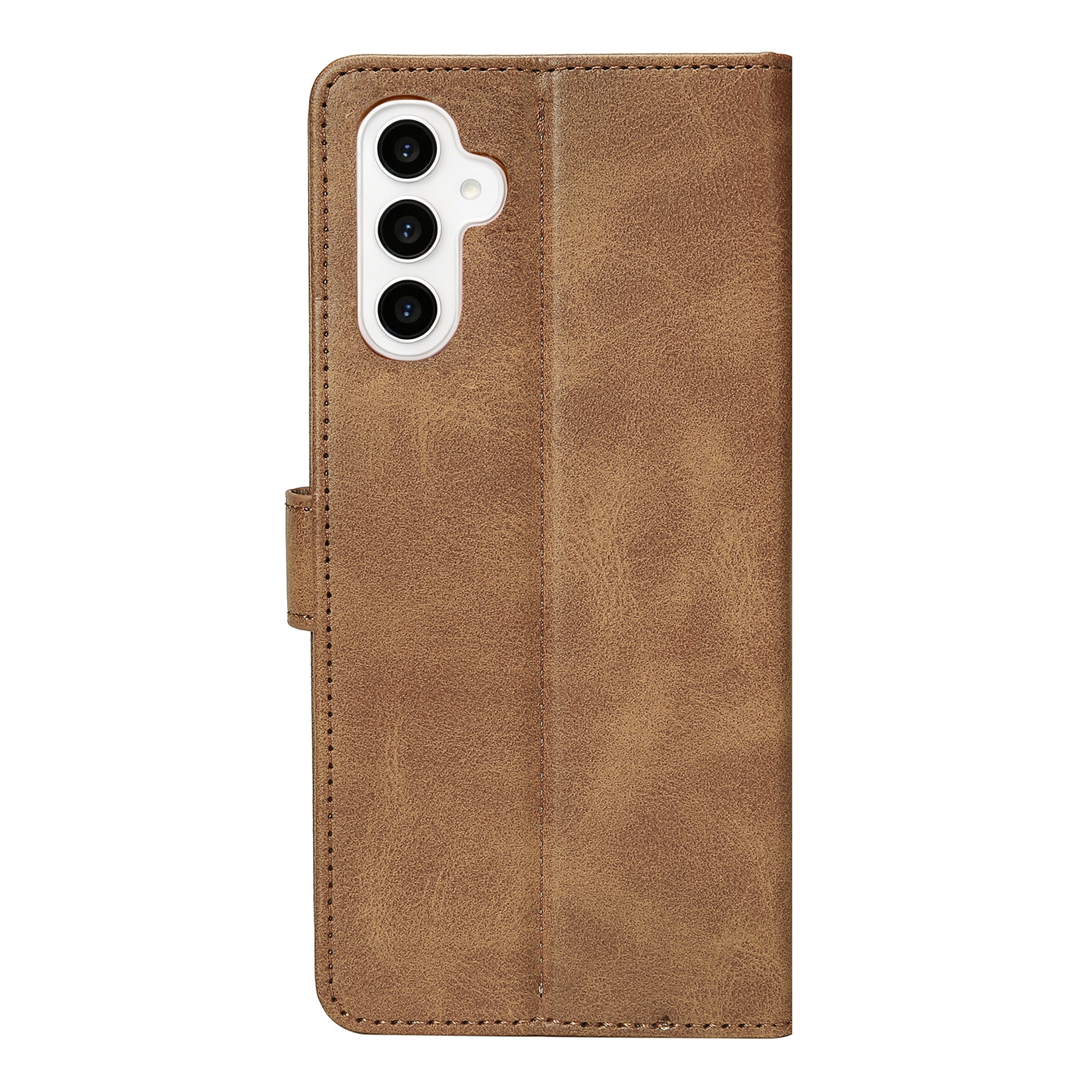 Rixus Bookcase For Samsung Galaxy S23 FE Light Brown