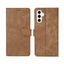 Rixus Bookcase For Samsung Galaxy S23 FE Light Brown