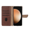 Rixus Bookcase For Samsung Galaxy S23 FE Brown