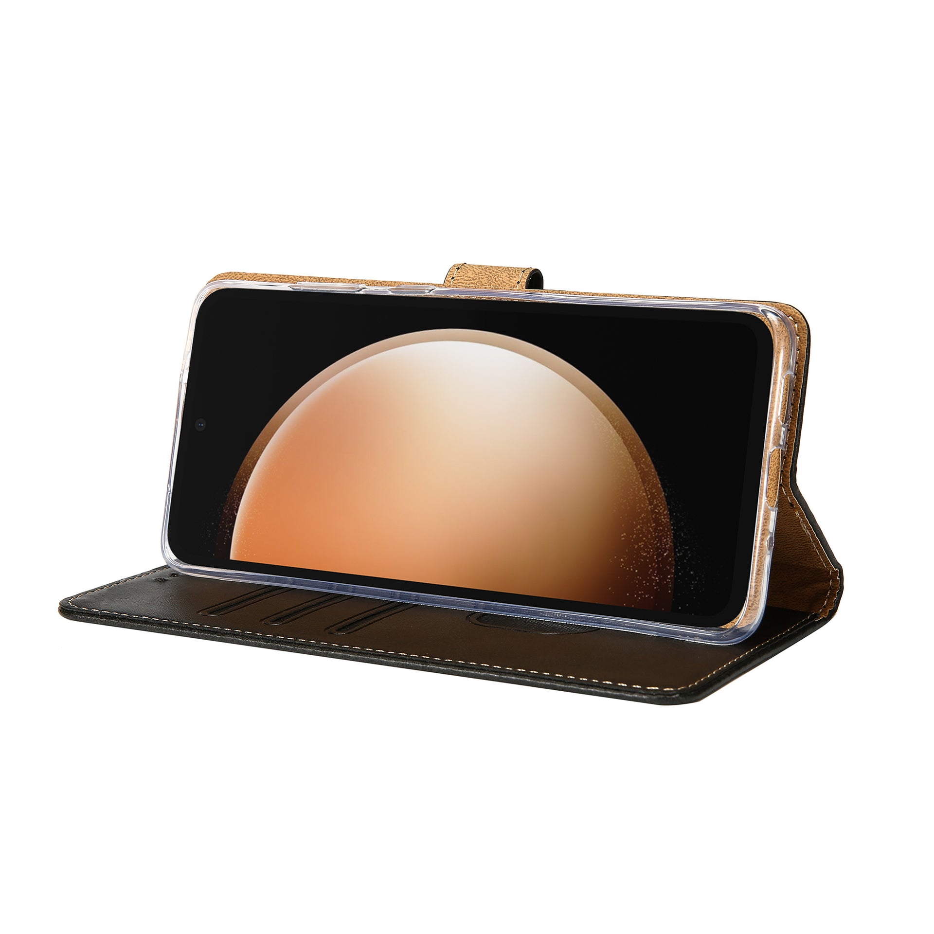 Rixus Bookcase For Samsung Galaxy S23 FE Black
