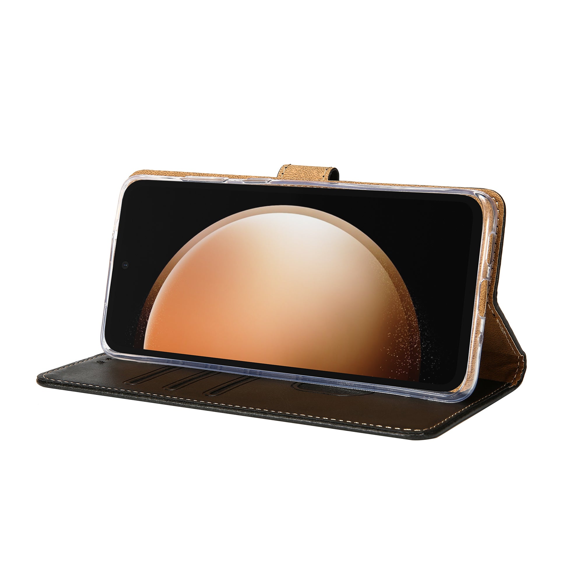 Rixus Bookcase For Samsung Galaxy S23 FE Black