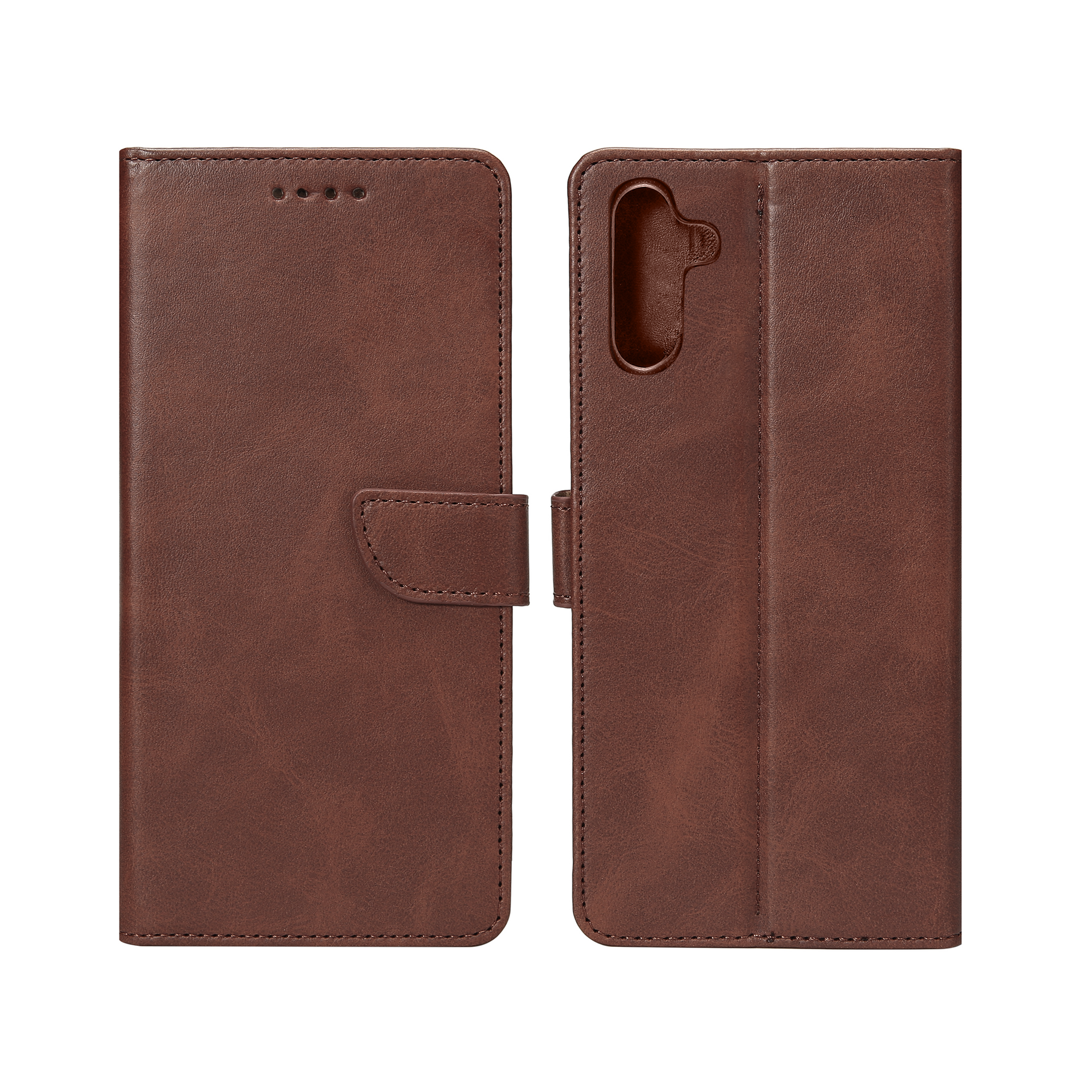 Rixus Bookcase For Samsung Galaxy A24 4G Dark Brown