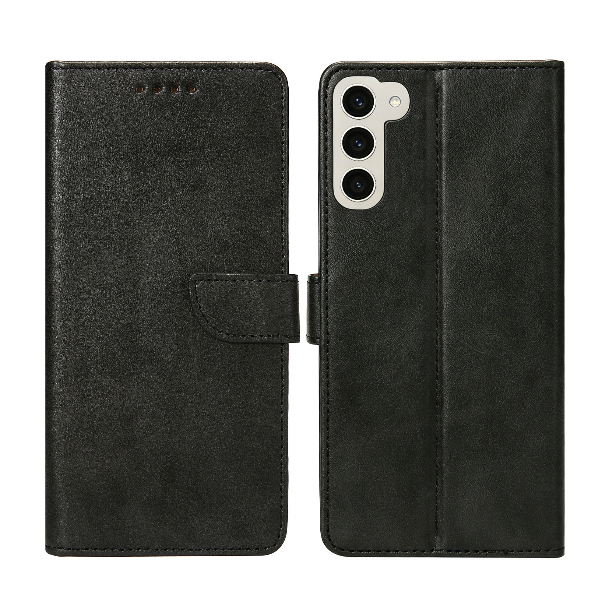 Rixus Bookcase For Samsung Galaxy S23 Black