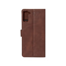 Rixus Bookcase For Samsung Galaxy S21 FE 5G Brown