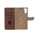 Rixus Bookcase For Samsung Galaxy S21 FE 5G Brown
