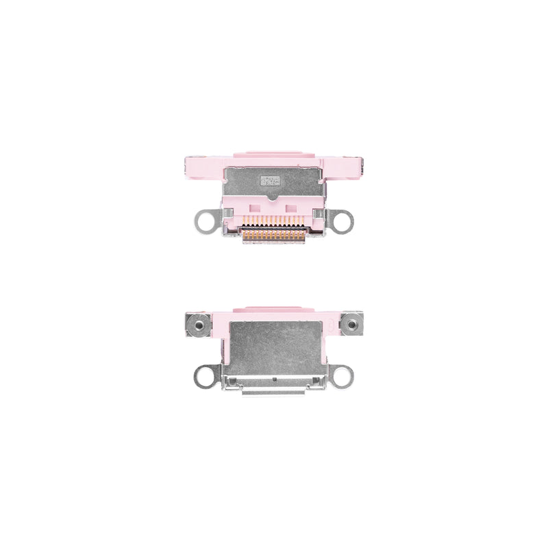 For Apple iPhone 15, 15 Plus System Charging Port Pink Pulled