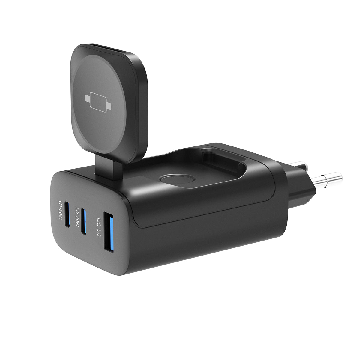 Rixus RXHC40 43W Charging Block For Apple iWatch, iPhone, Airpods Black